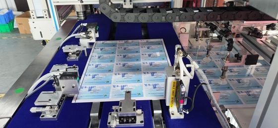 Semi Auto Plastic Card Sheet Puncher Servo Motor 3 Up Smart Card Production Machine