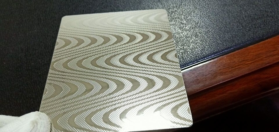 0.8mm Patterned Smart Card Material A4 A3 Laminated Steel Sheet Custom Size