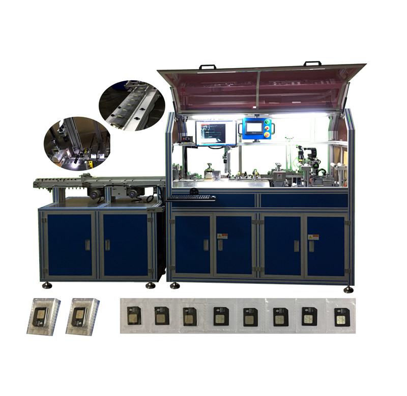 2FF Mini SIM Card Packing Machine 7000 - 8000pcs/Hour For 2 chip card